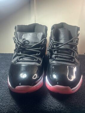 Jordan Mens Black and Pink High-Top Sneakers